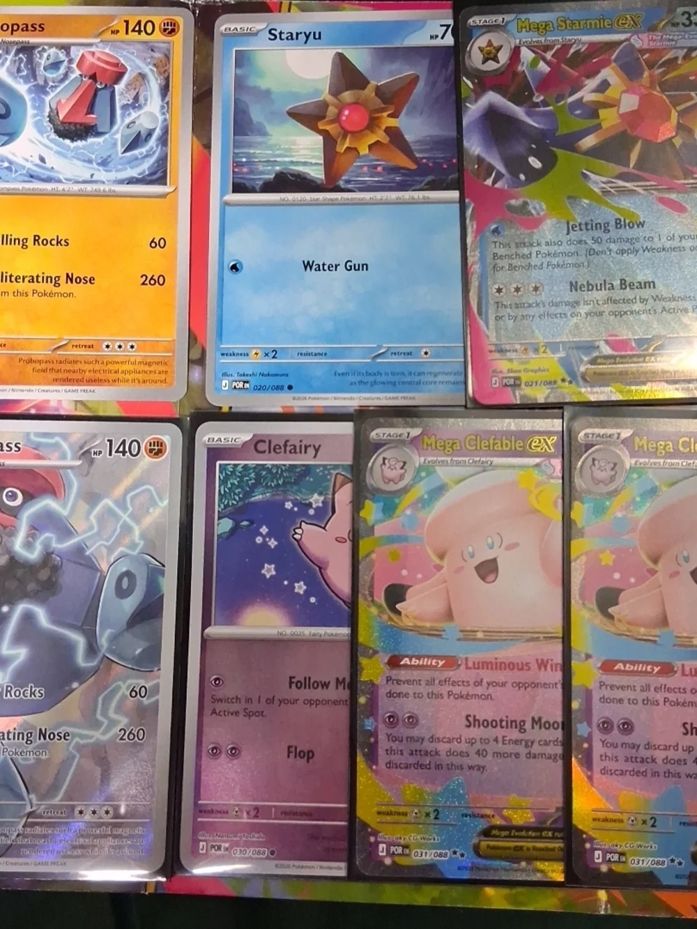 7ct Pokemon Mega Starmie ex + Mega Clefable ex & More ~ Pokemon Perfect Order